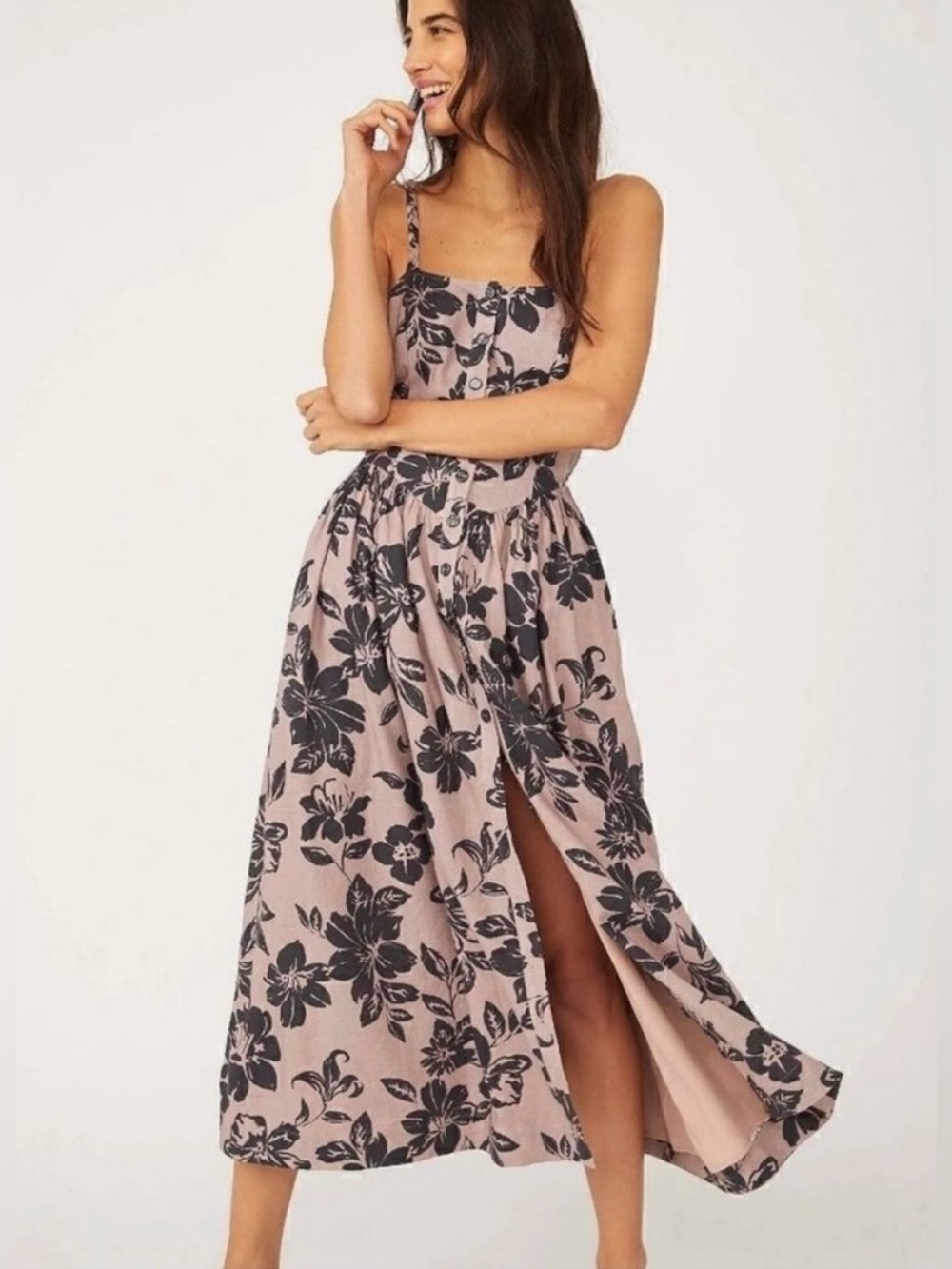 Free People The Perfect Sundress in Sand Combo XS